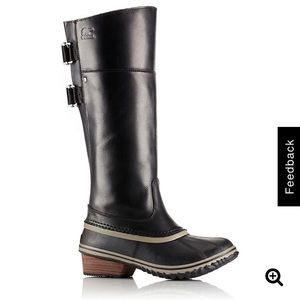 Black Sorel Tall Snow Boots - Size 6.5